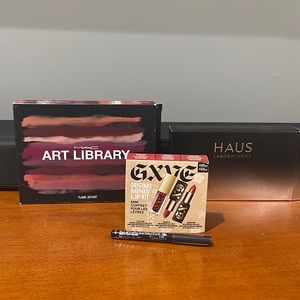 New 2 Make-up Duo pallets(Mac Art Library/Haus Laboratories/Lipstick/Eye Pencil